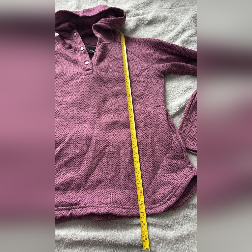i5 Apparel Purple Knit Herringbone Pullover Hoodie XXL Athleisure Cozy - Picture 6 of 6